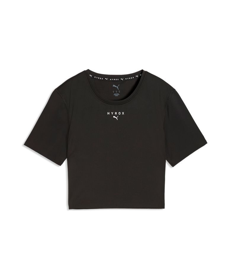 여성용 푸마 x 하이록스 파워모드 크롭 티셔츠 - 푸마 블랙 / 529328-01
