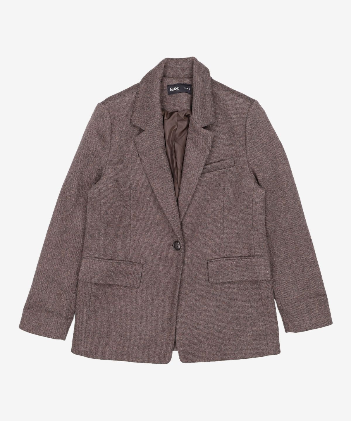 미쏘(MIXXO) 패턴 테일러드 일자핏 싱글자켓 MIWJKBT9PB S