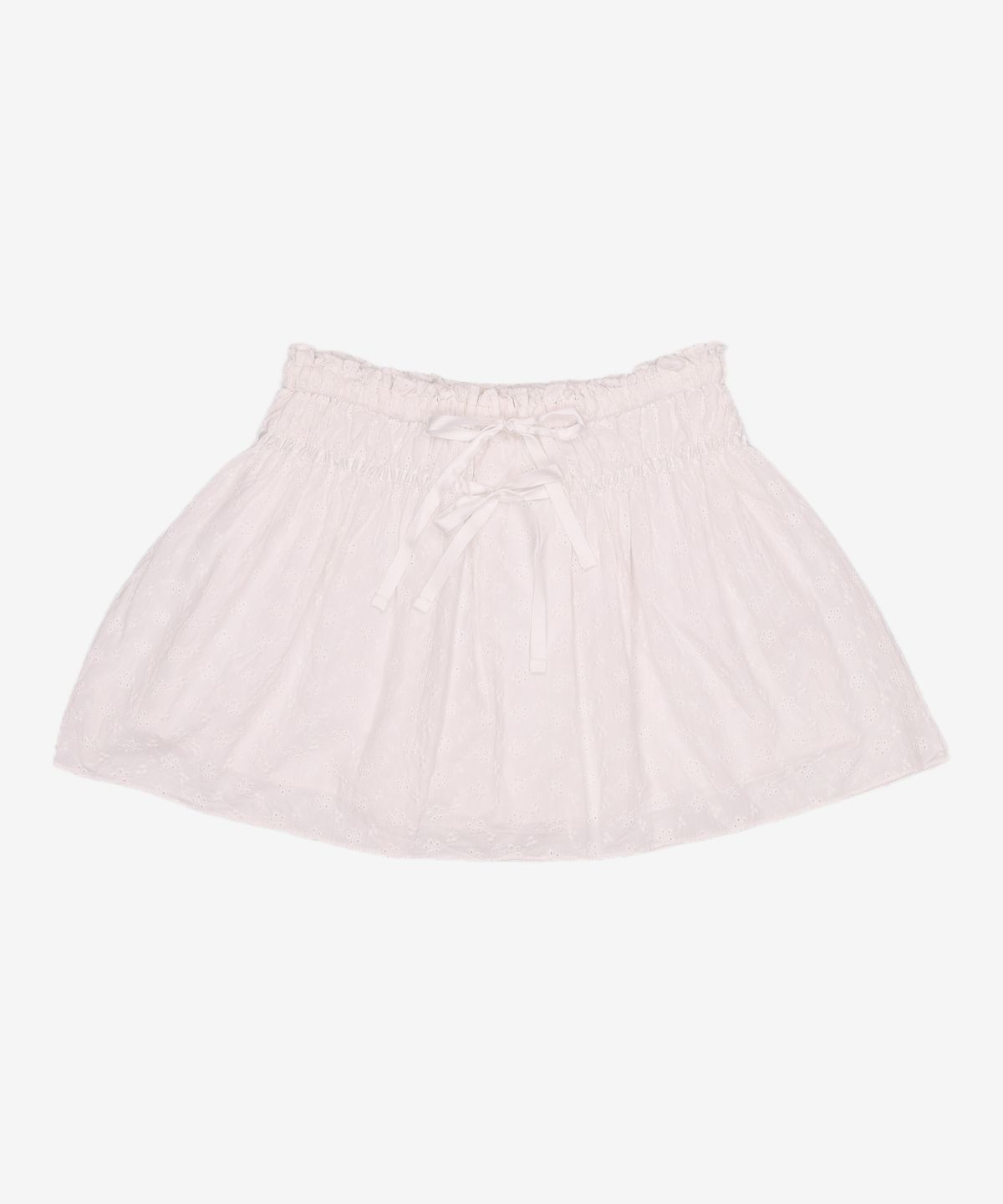 시눈(SINOON) Eyelet Mini Skirt (White) FREE