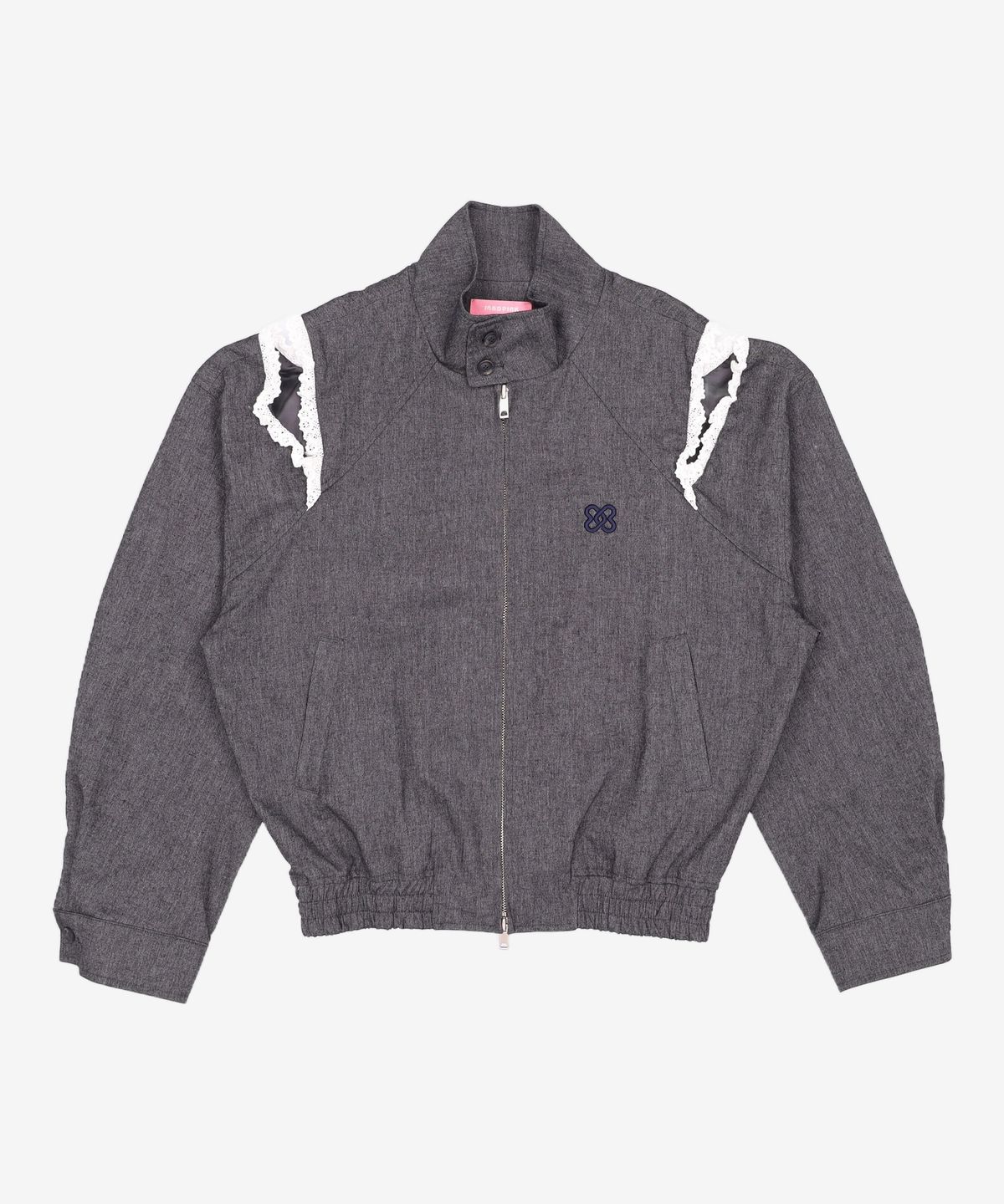 매드핑크(MADPINK) SHOULDER LACE BLOUSON BLACK FREE