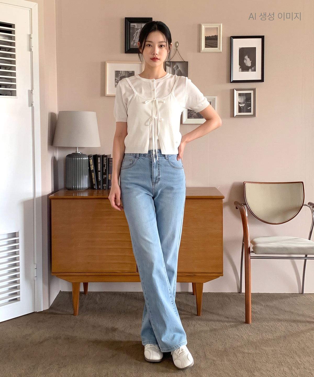 로엠(ROEM) RE 플레어핏 데님 팬츠(RMTJG24G14) RMTJG38R14