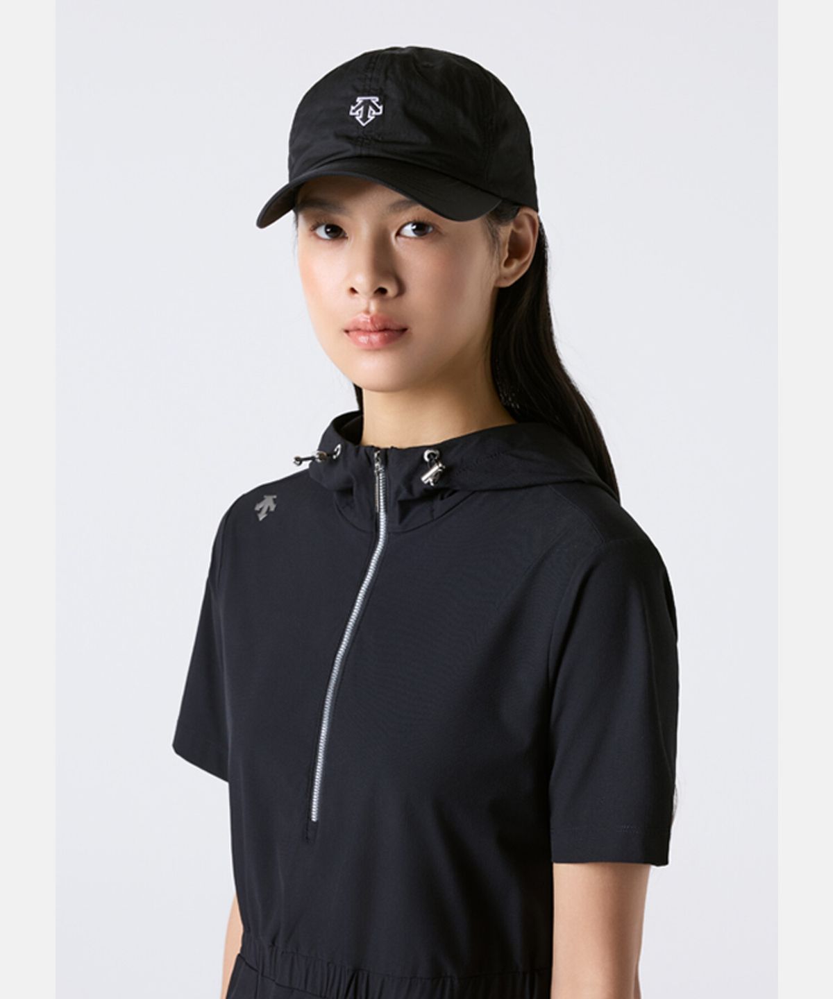 데상트(DESCENTE) 스피릿 나일론 볼캡 블랙 SR323UCP73