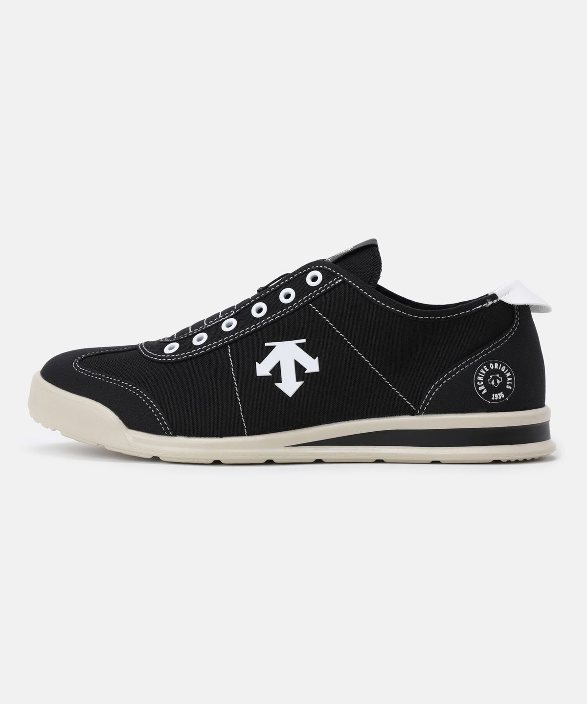 데상트(DESCENTE) 크론템포 슬립온 베이지 블랙 SR323LSN71