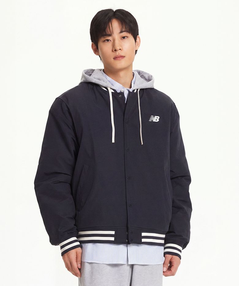 NBNQGCO113 / UNI NB 바시티 후디드 패딩 (NAVY)