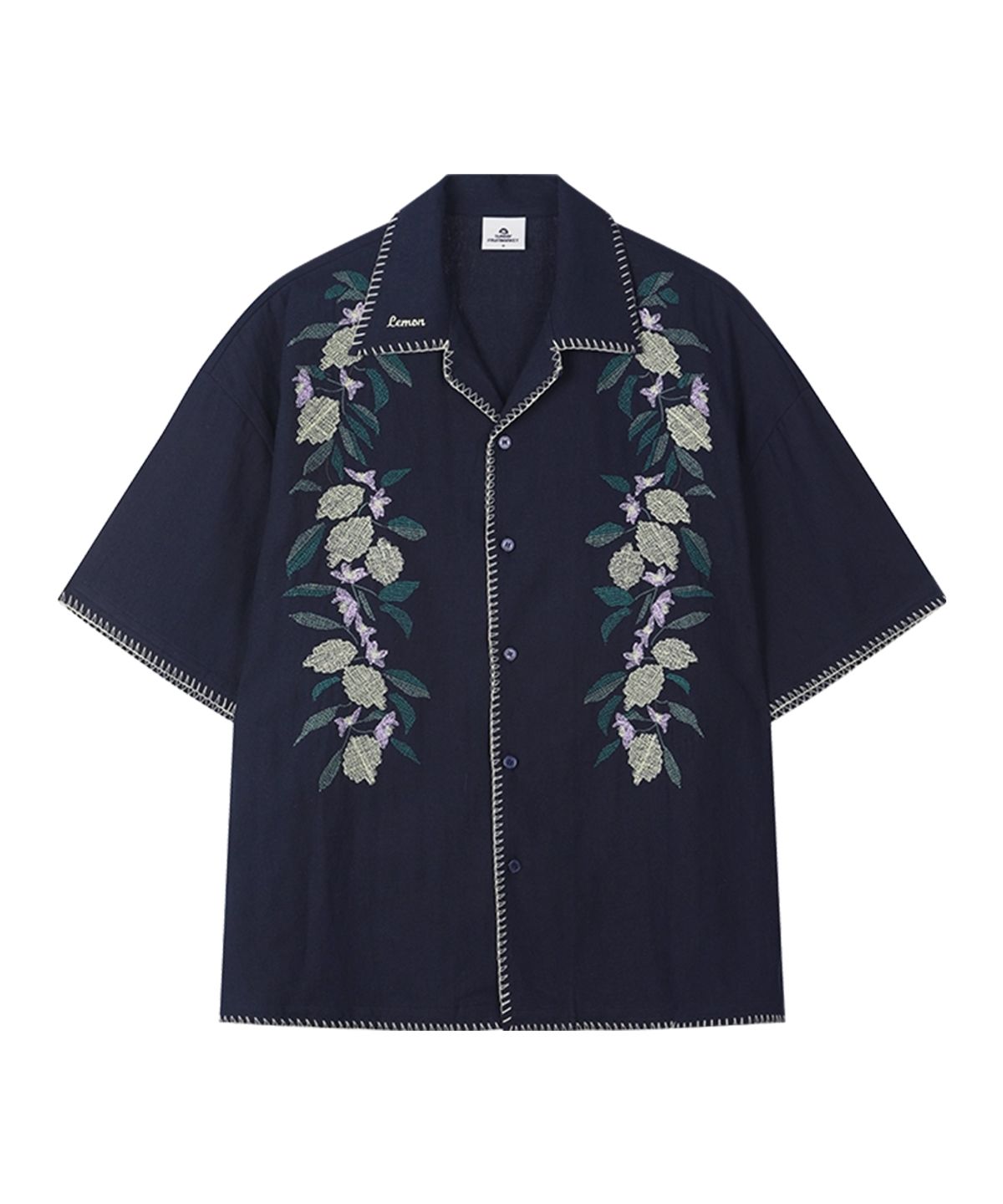 선데이후르츠마켓(SUNDAY FRUIT MARKET) SUNDAY LEMON SHIRT NAVY