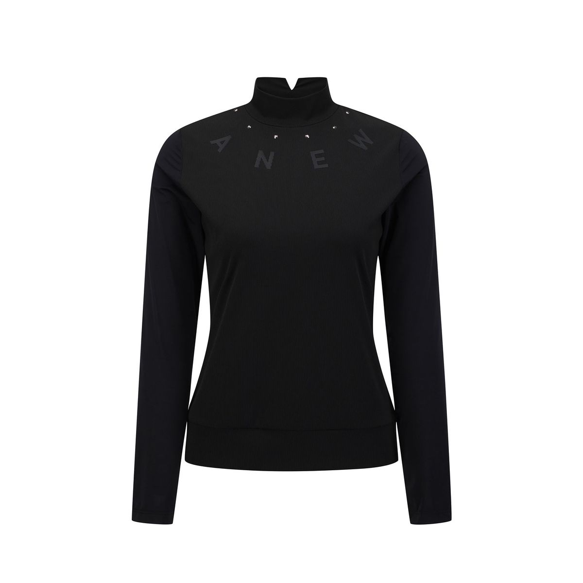 어뉴골프(ANEW GOLF) WOMEN MOCK NECK COOLING SLEEVE T-SHIRT_BK