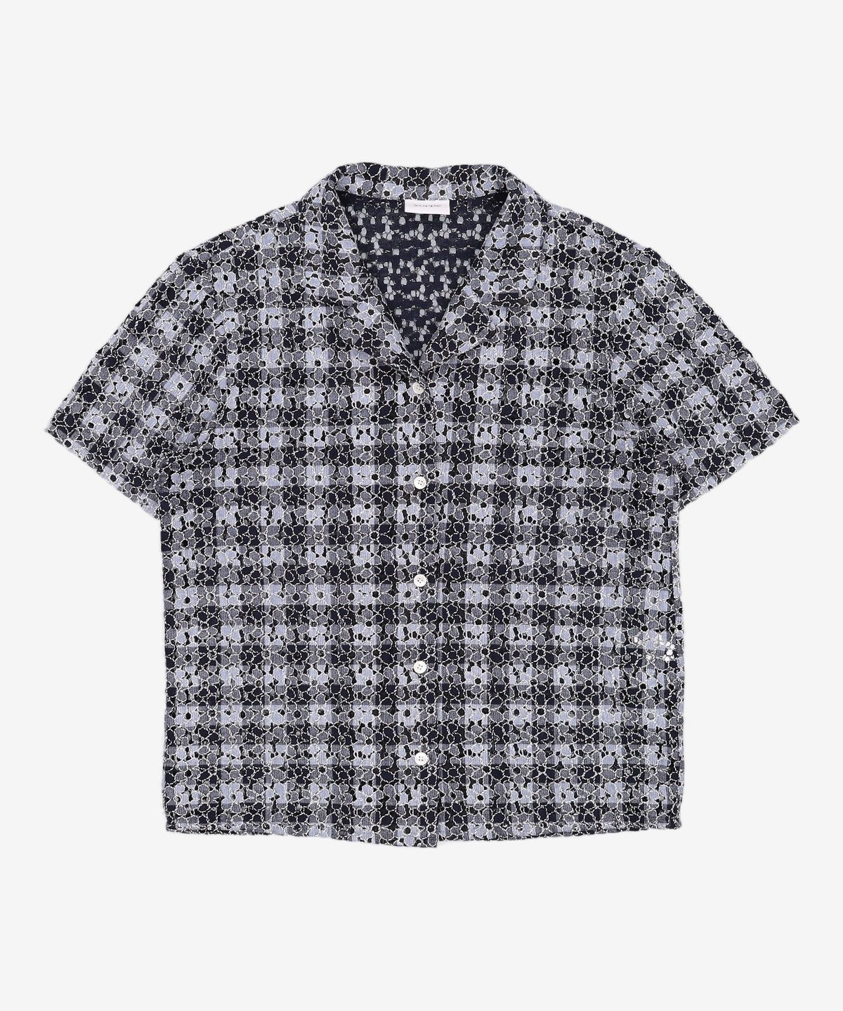 엽페(YUPPE) CHECK LACE SHIRT_BLUE FREE