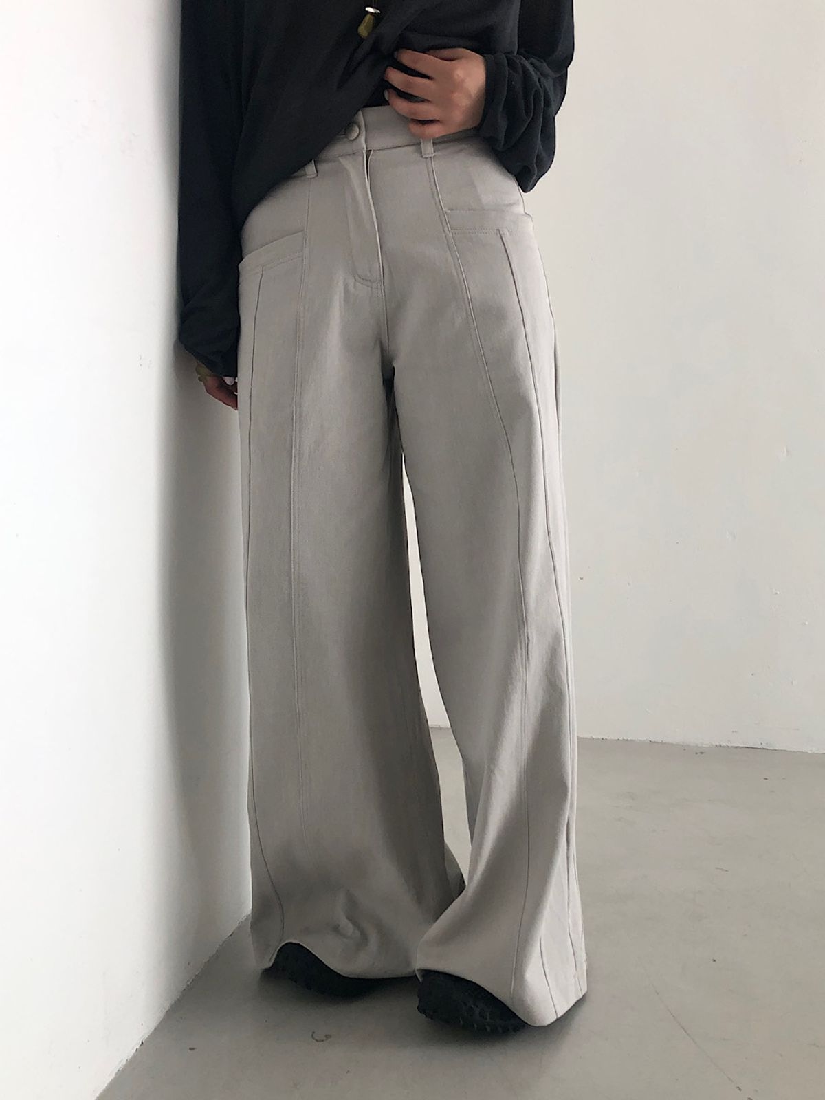 아포엠(APOEM) Cool Hazel Wide Pants (2C)