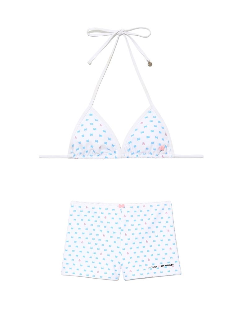 GLOWNY X MY MELODY MINI BOW BIKINI SET (WHITE)
