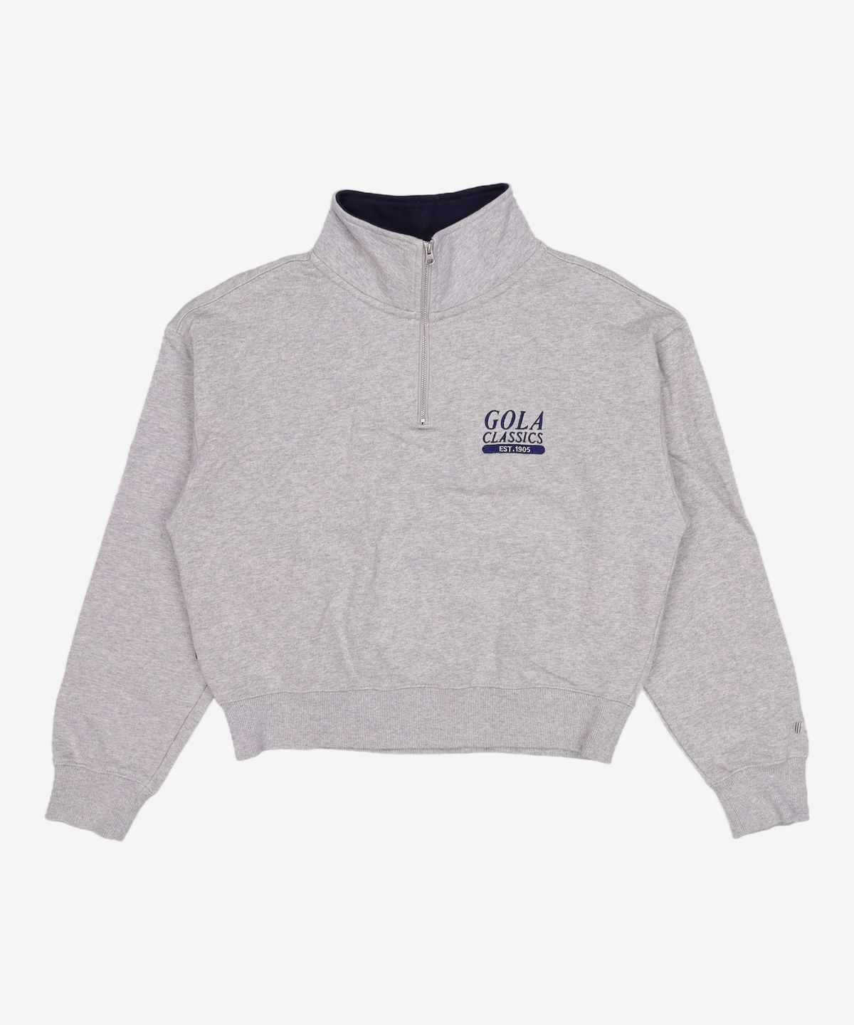 골라(GOLA) SERIF LOGO HALF ZIP SWEATSHIRTS [MELANGE] S