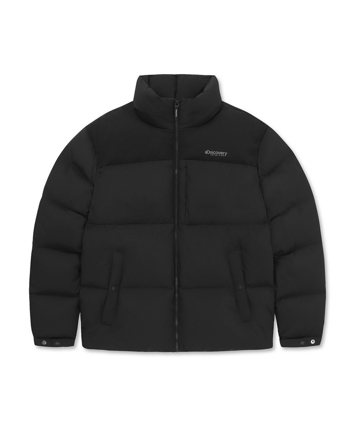 디스커버리 익스페디션(DISCOVERY EXPEDITION) 유니 반슬리 다운 숏패딩 (BLACK)