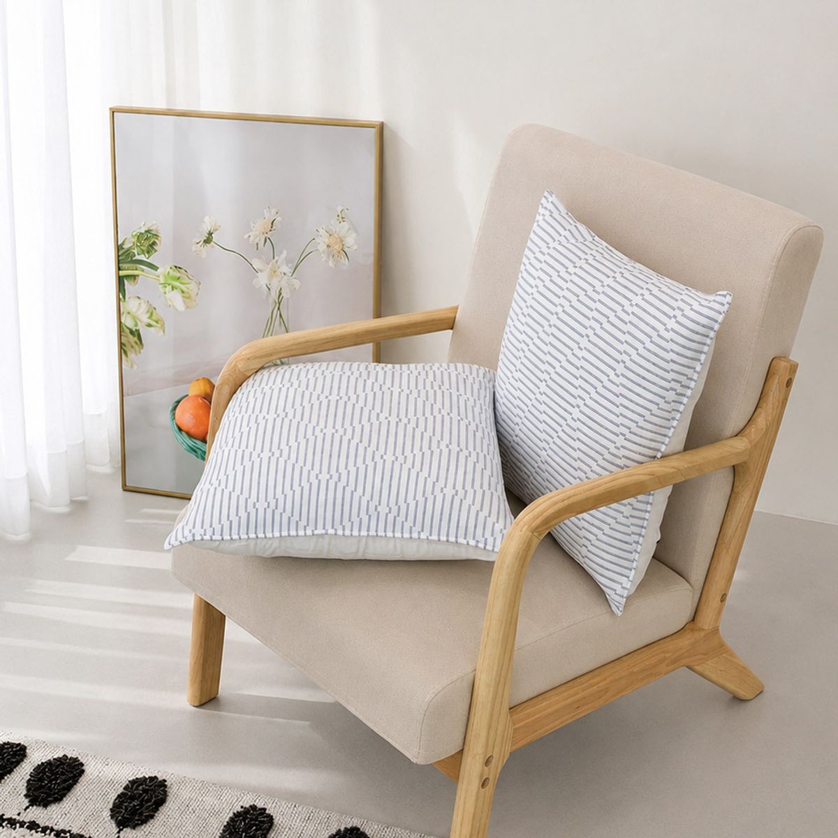 샤이닝홈(SHININGHOME) 샤르르 스노우핏 냉감 방석(솜포함) 45x45 2컬러