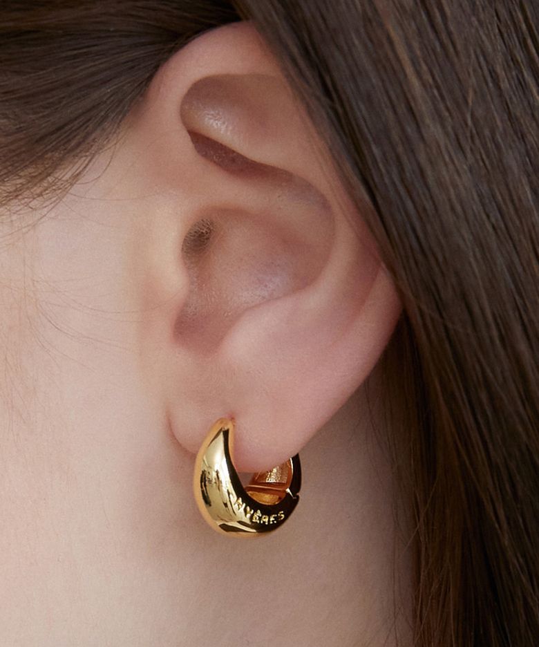 Luna pebble one touch earrings M (Yellow) BH6E45621YBXXX