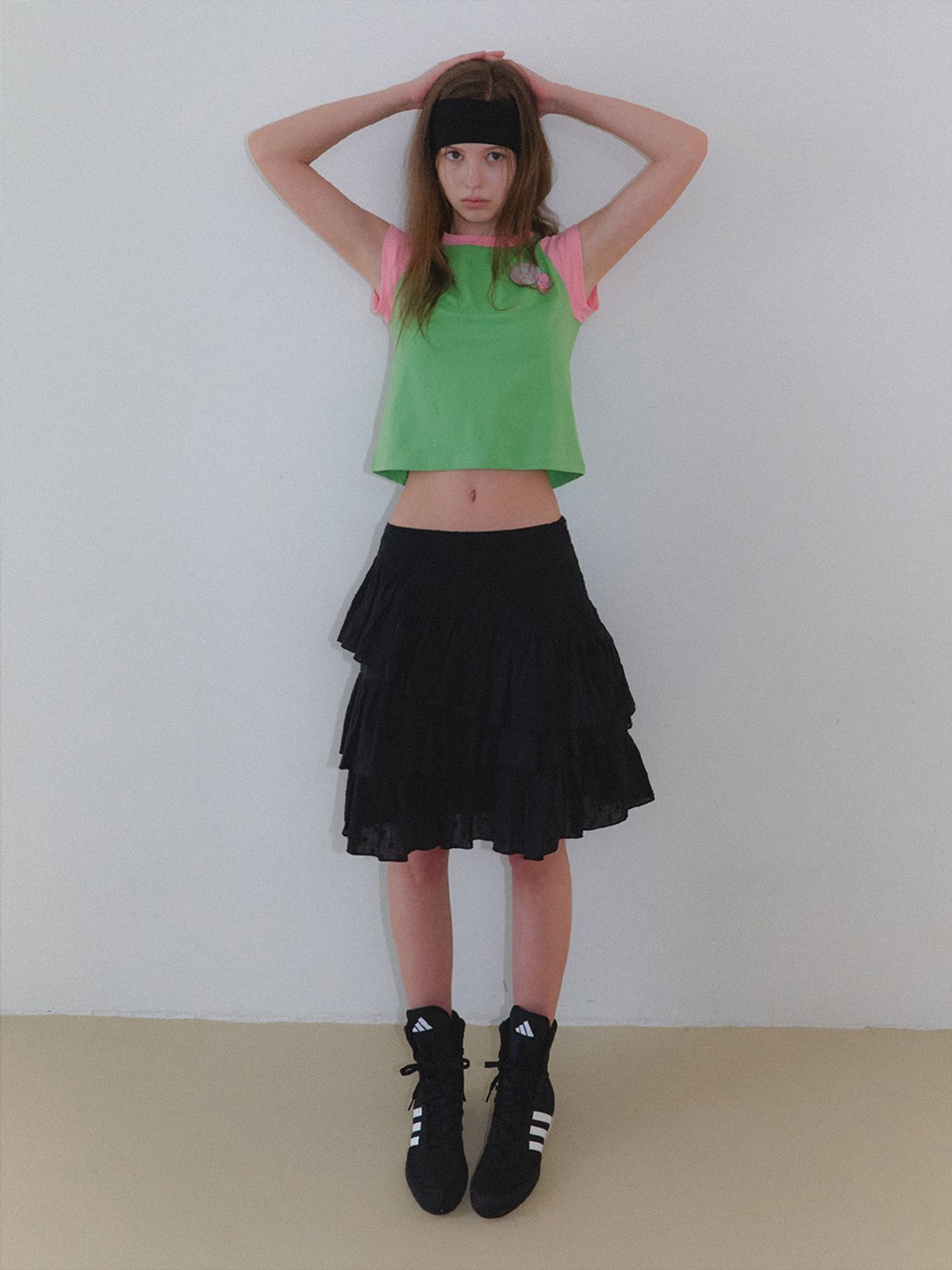 그리트(GREET) 소반 도트 캉캉 미디 스커트_Soban Skirt_Black