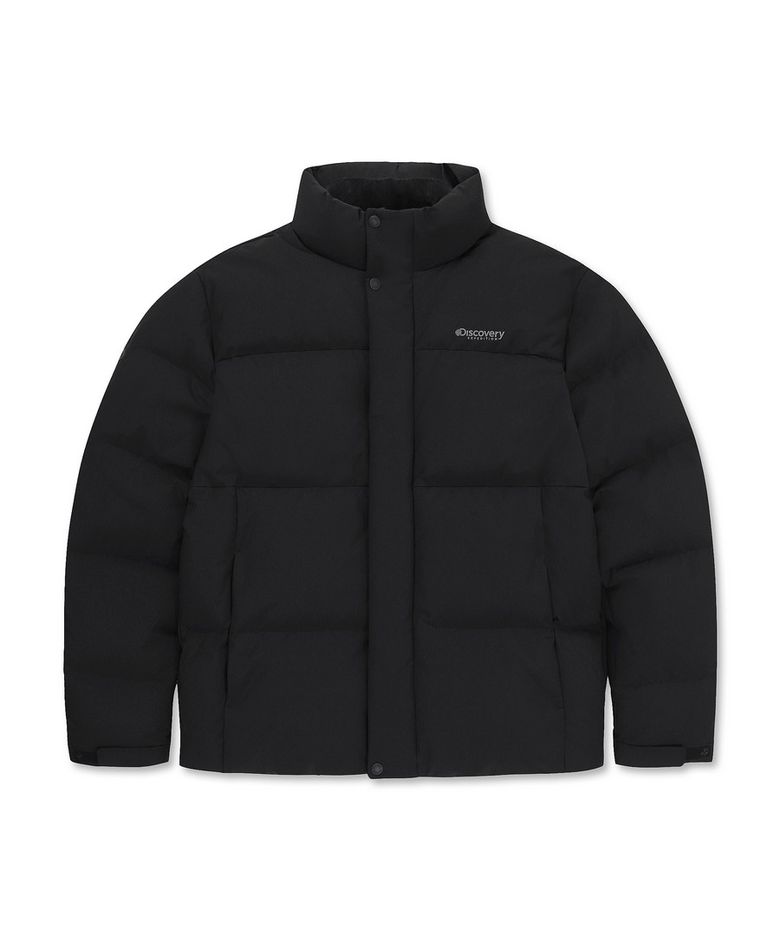 남성 레스터G 하이넥 구스다운 숏패딩 (BLACK)