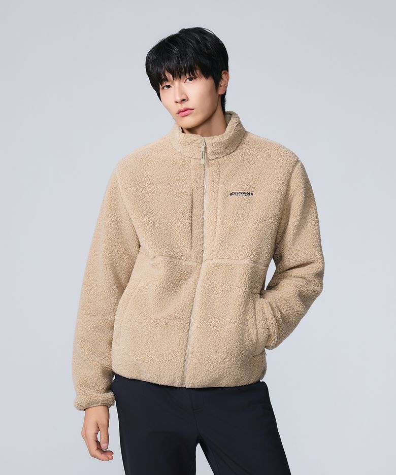 유니 테크플리스 하이넥 자켓 (BEIGE)