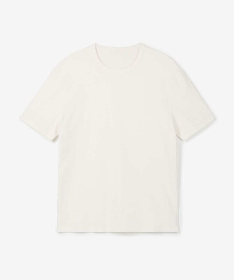 Ribbed Slim Tee (White) TNTS6E215WT