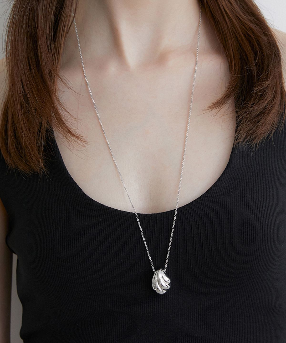 바이이에르(BYHYERES) Echo shell chain necklace (White) BH7N59773WB700