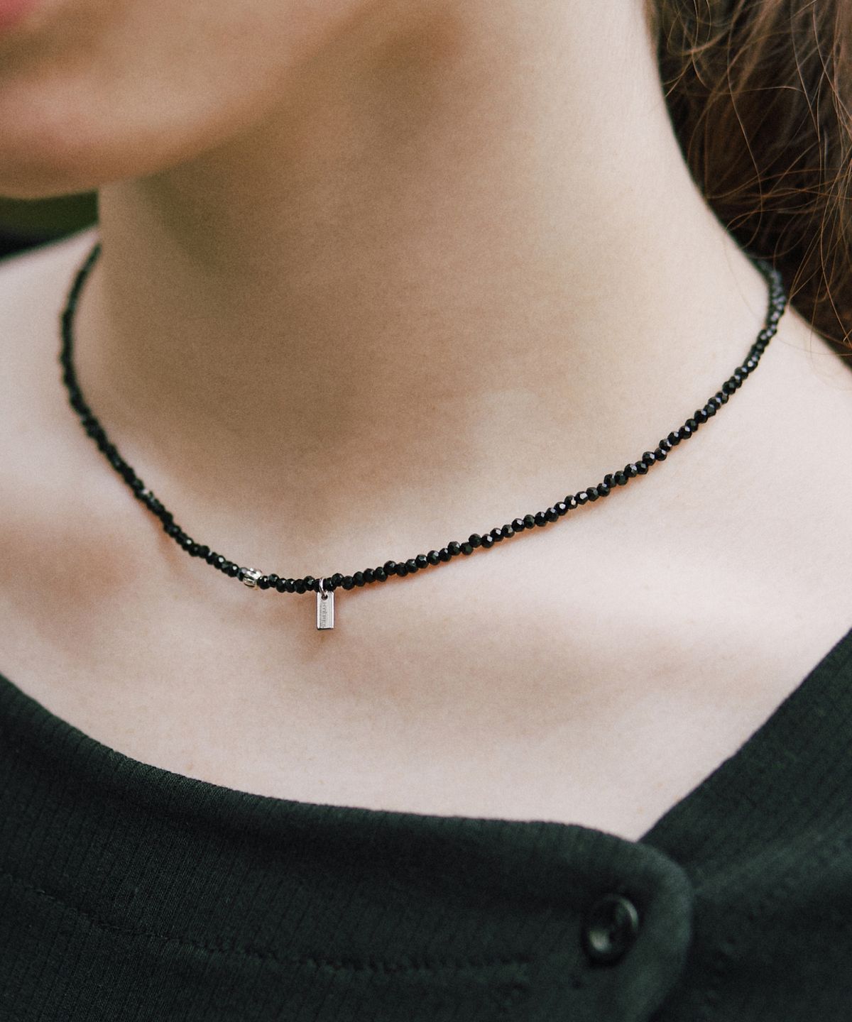 바이이에르(BYHYERES) Pumpkin beads necklace (Black) BH7N4A720WB450