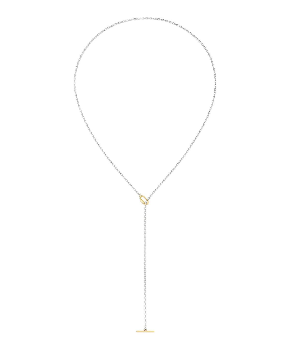 바이이에르(BYHYERES) [925 silver] Mini rock toggle bar necklace (Combi) BH3N39365C9500