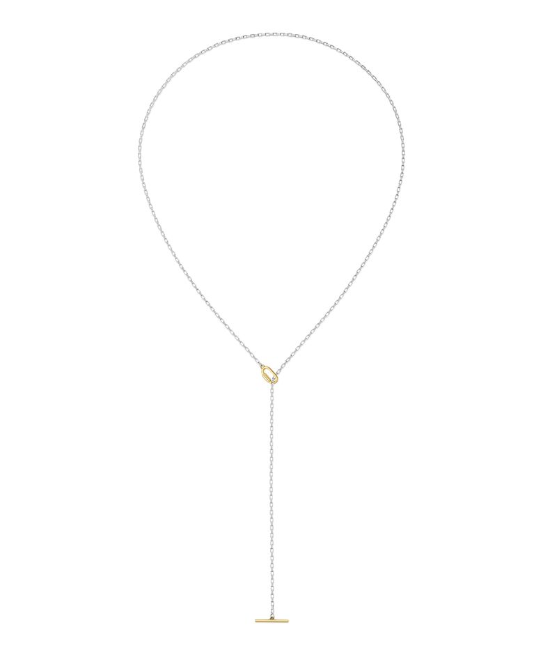 [925 silver] Mini rock toggle bar necklace (Combi) BH3N39365C9500