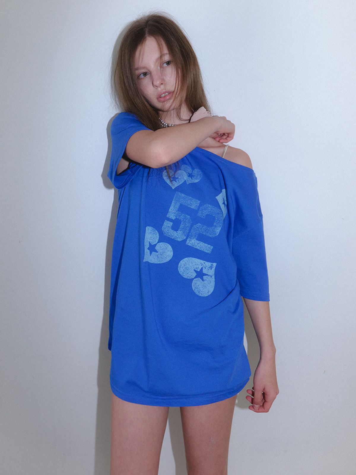 그리트(GREET) 헤모스 프린트 오프 박스 티_Hemos T-shirt_Blue