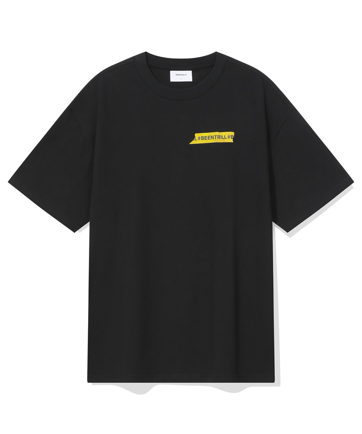 빈트릴(BEENTRILL) 빈트릴 마스킹테이프 티셔츠(블랙)