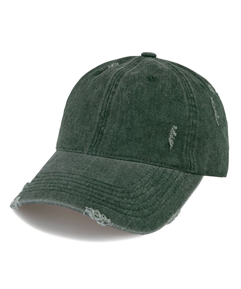 STANDARD PIGMENT DAMAGE BALL CAP-그린