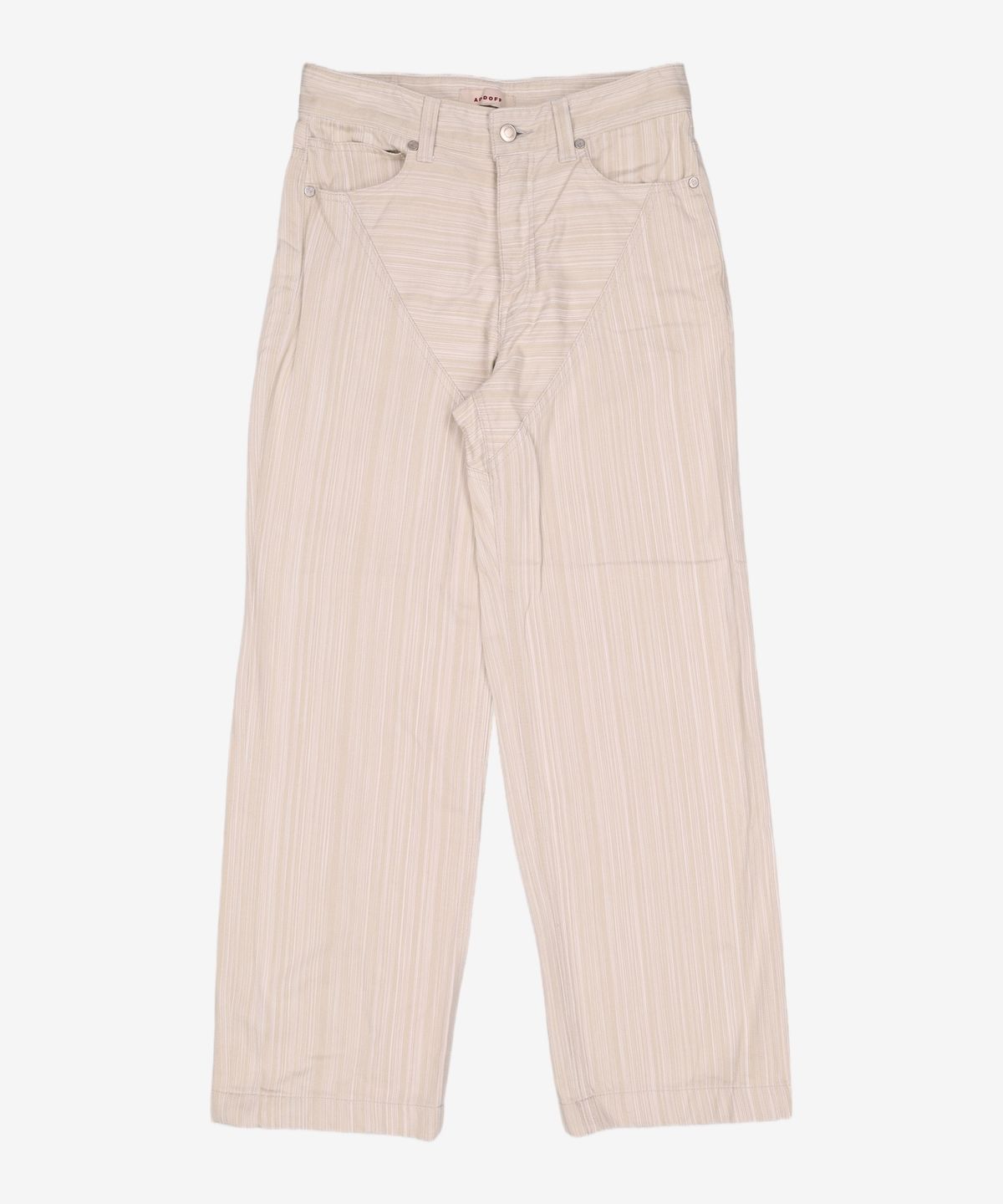 애드오프(ADDOFF) STRIPE WOVEN PANTS BEIGE 48