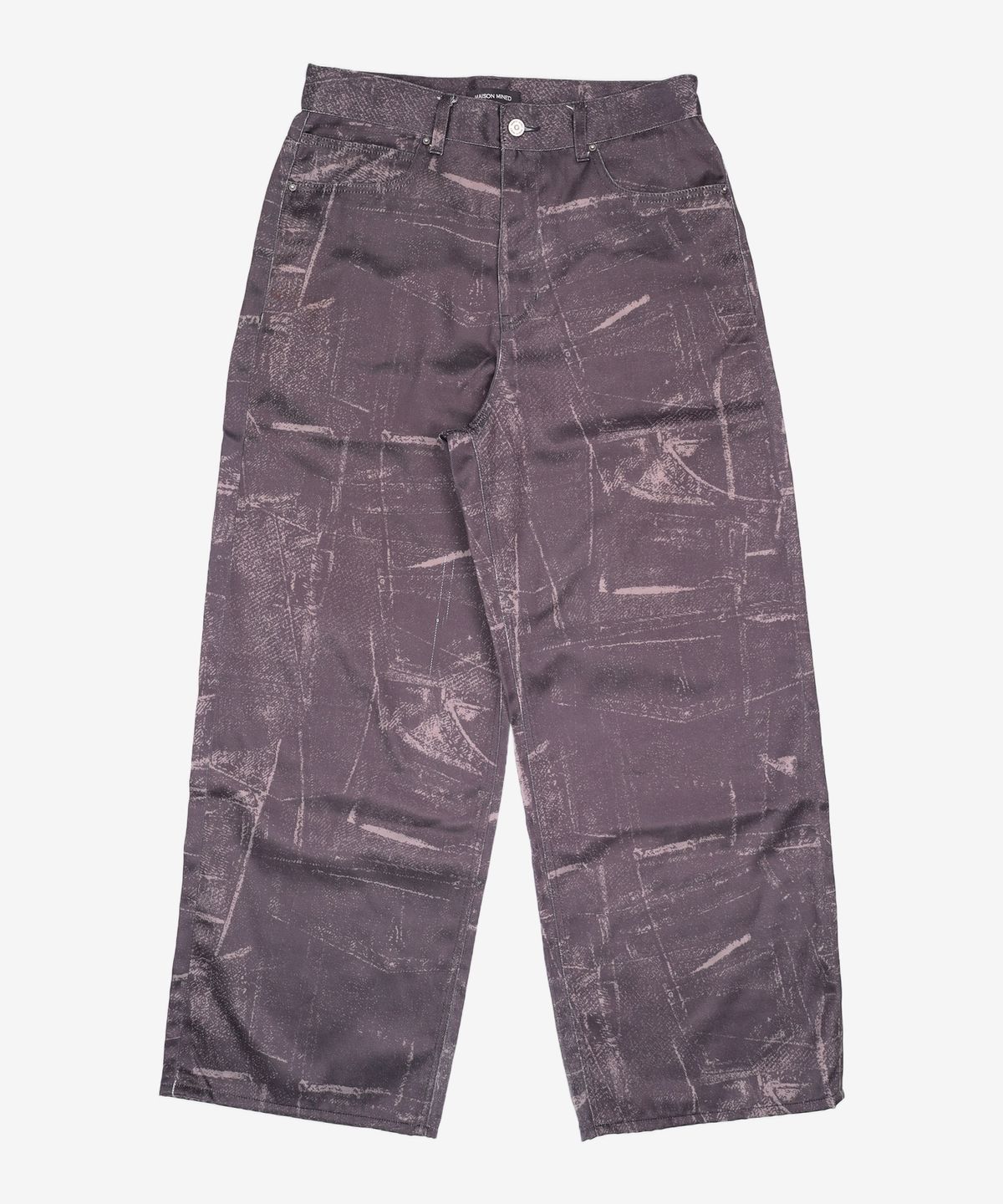 메종미네드(MAISON MINED) BLACK WAVE DENIM PRINTING PANTS 48