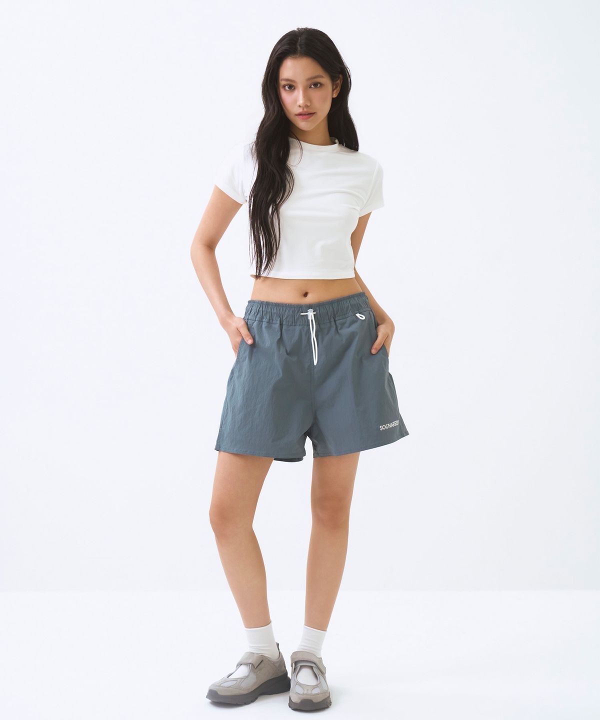 소냐레바이(SOGNAREBY) 마린 보드 쇼츠 블루 그레이