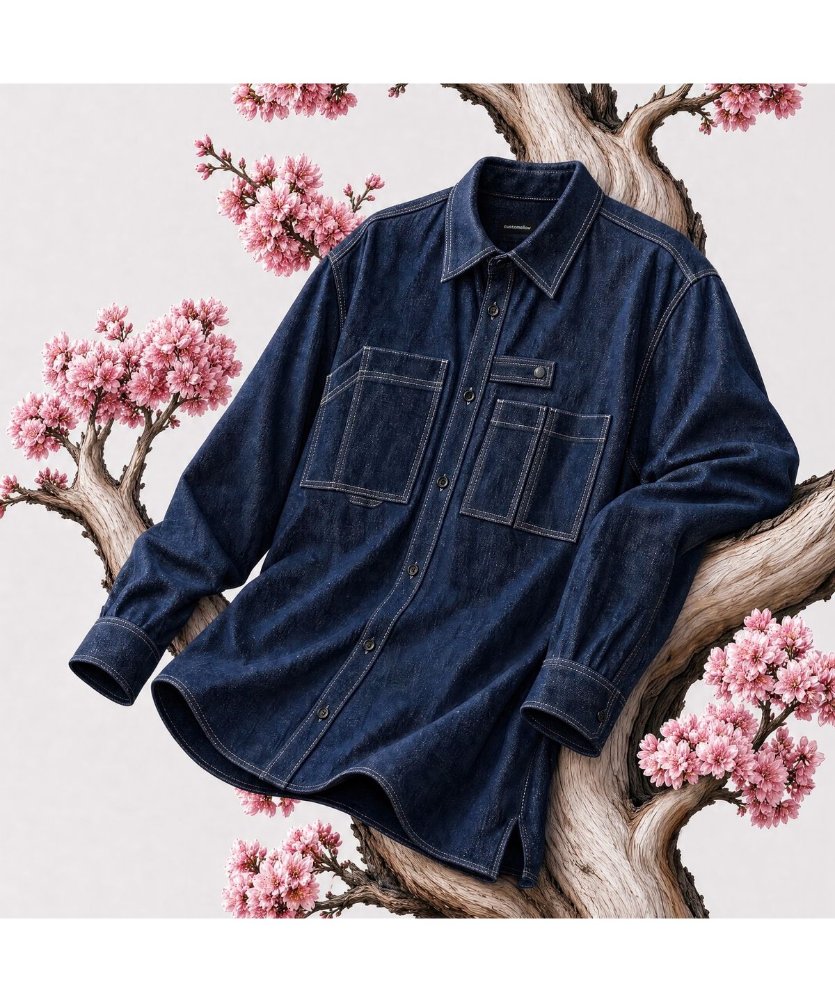 커스텀멜로우(CUSTOMELLOW) [TRC Bonsai] Gardener Dobby Shirts CWSAM26592BUX