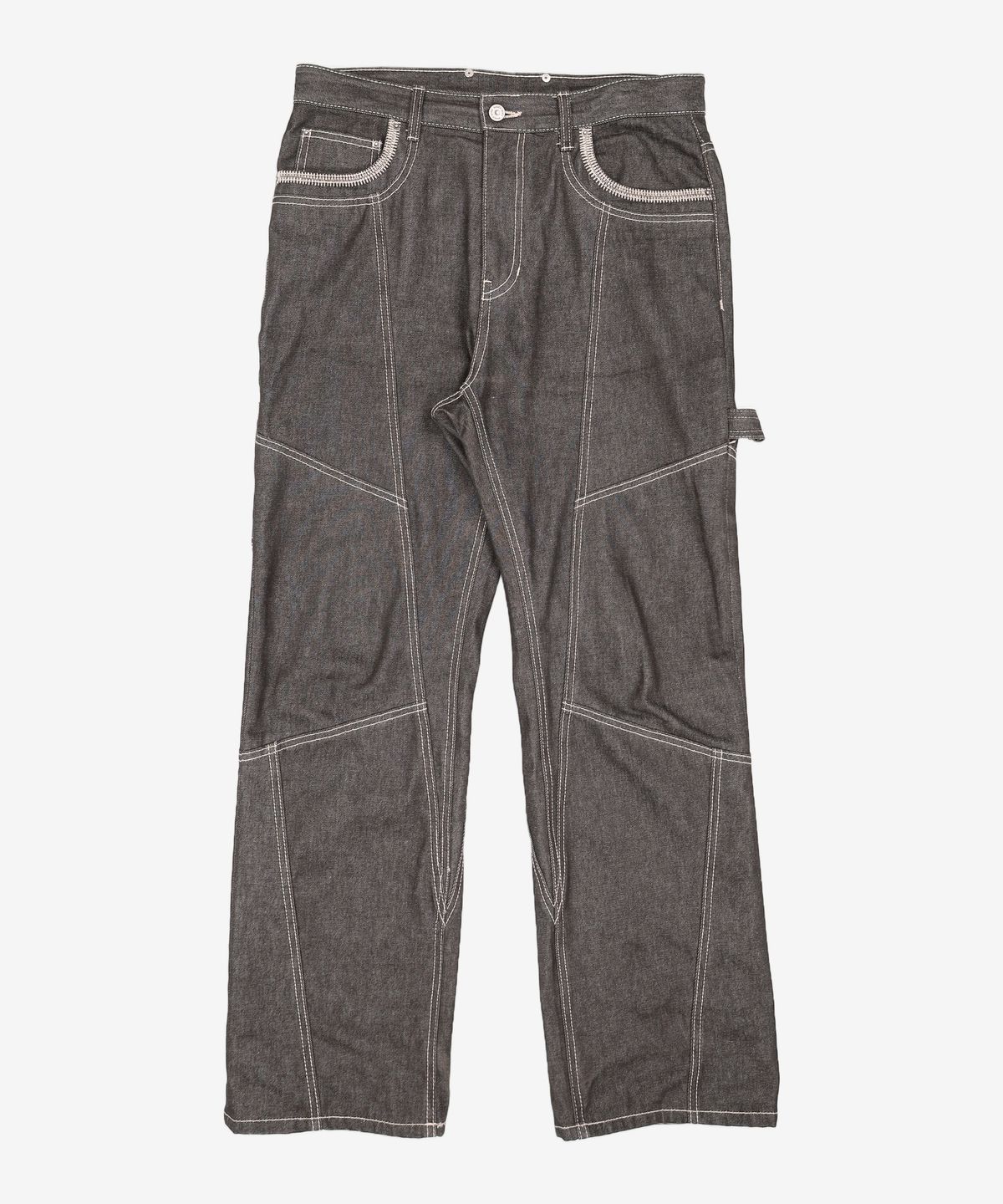 USED] 메종미네드(MAISON MINED) OBLIQUE SEMI WIDE DENIM PANTS BLACK 