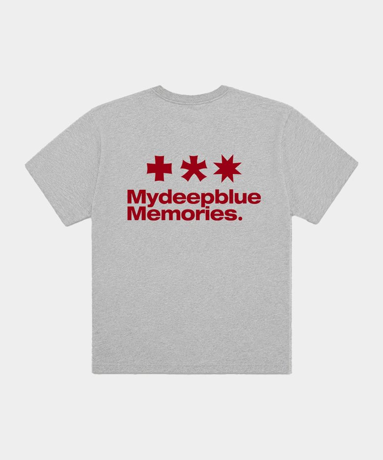Mm Symbol Logo T-Shirts (GREY / BURGUNDY)