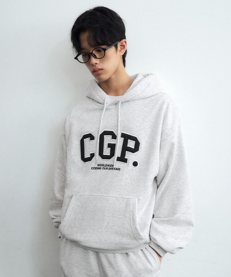 CGP 아치 로고 후디_라이트그레이