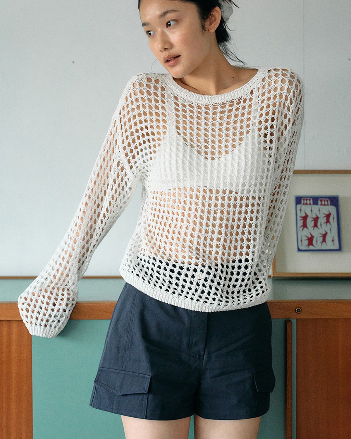 이루미클로즈(ERUMECLOTHES) 마네 스카시 니트_ivory