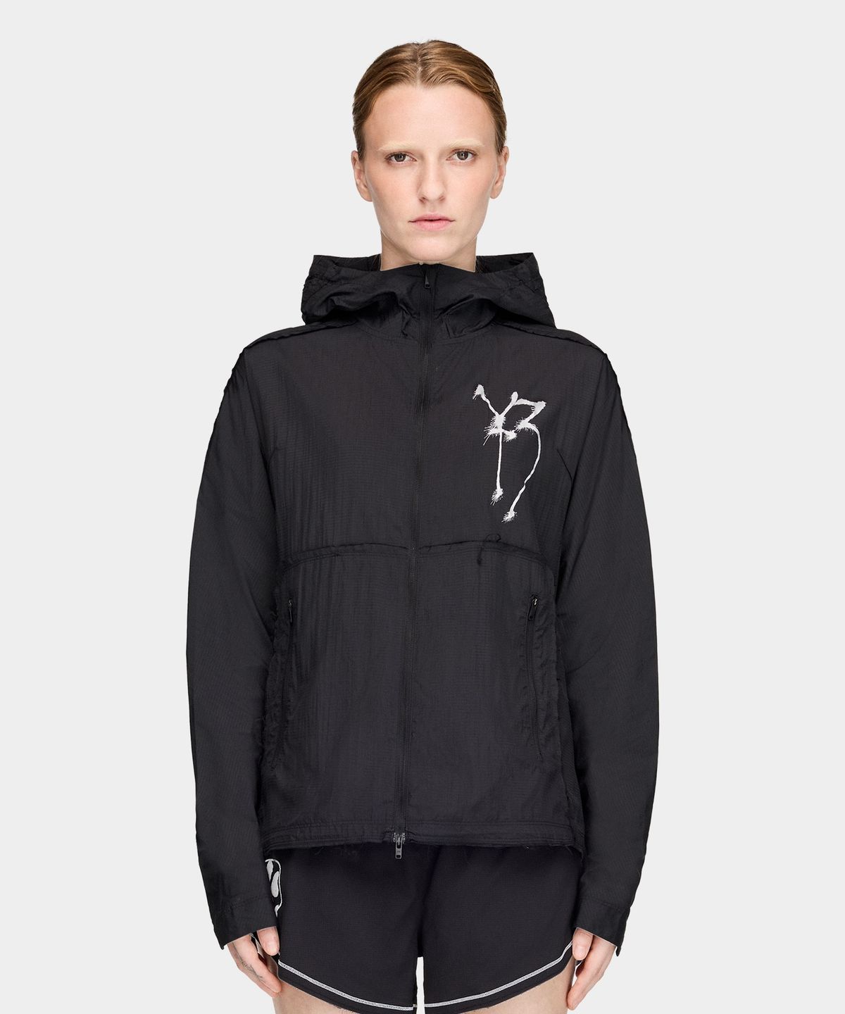 와이쓰리(Y-3) (W) 치토 W GFX 러닝 재킷 블랙 W GFX RUN JACKT BLACK