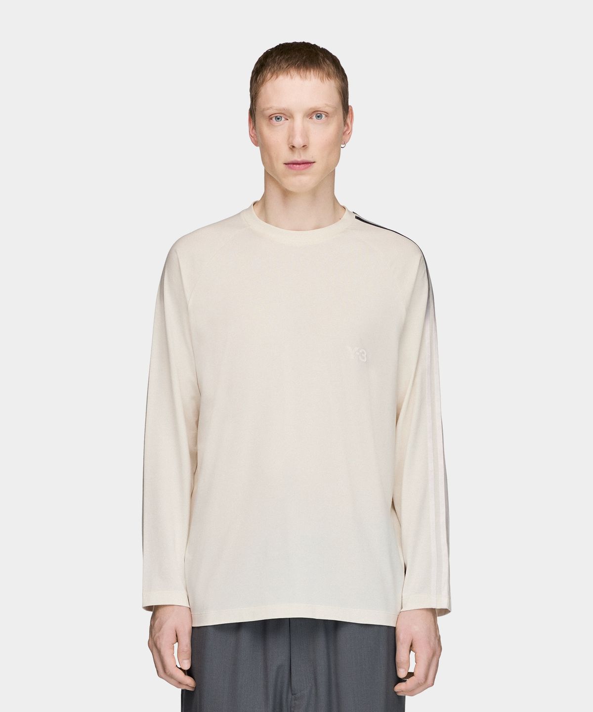 와이쓰리(Y-3) (U) 오버사이즈 그라디언트 3S 롱 슬리브 티셔츠 화이트 OVS GRD 3S LS T CHALK WHITE