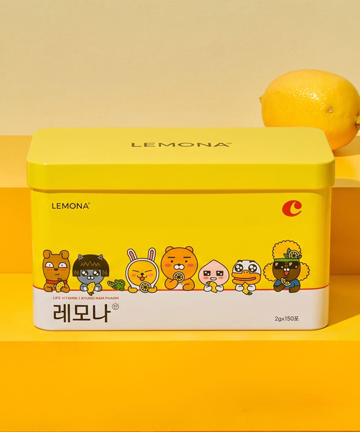 경남제약(KYUNGNAM PHARM) 레모나산 비타민C 150포 x 1박스 - 카카오 프렌즈