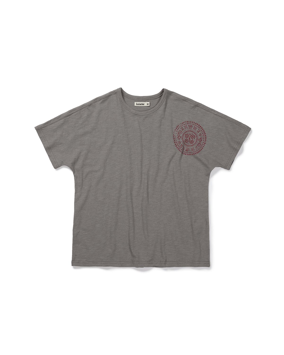 카락터(KARACTOR) Boteh half T-shirts / Mud gray