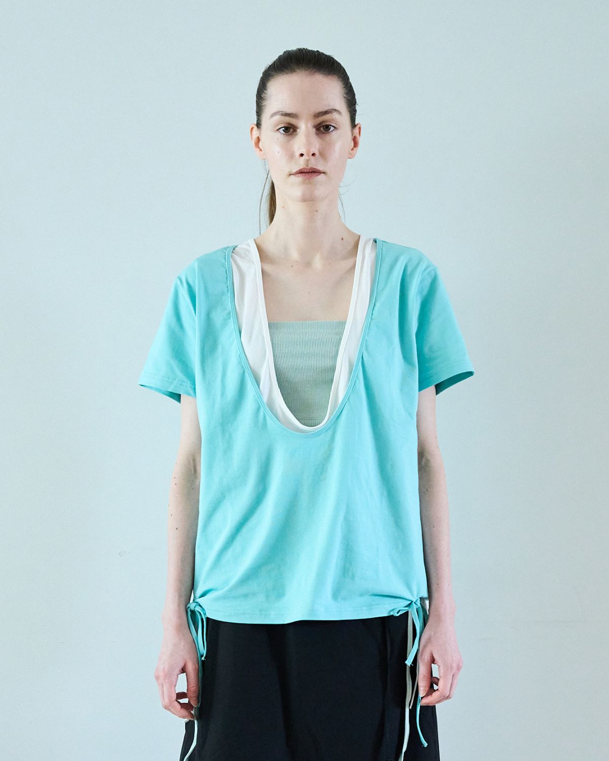 씬(SEEN) DEEP NECK STRING T-SHIRTS (Mint)