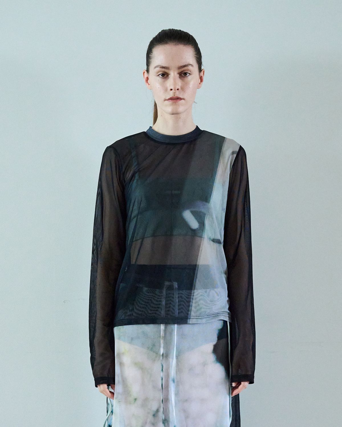 씬(SEEN) PRINTING MESH LONG SLEEVE (Lighting)
