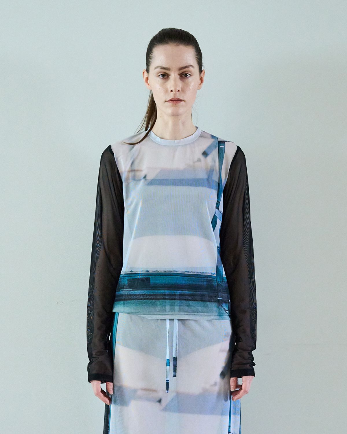 씬(SEEN) PRINTING MESH LONG SLEEVE (Window)