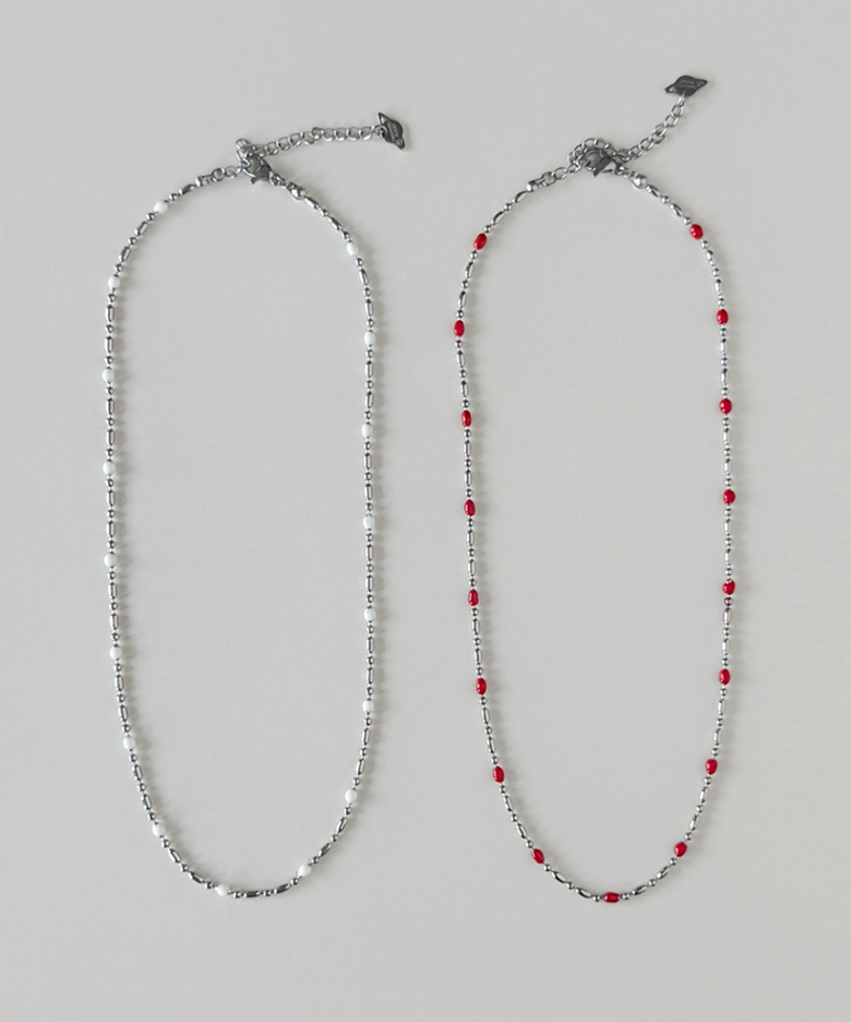 epoxy dotted line necklace (2colors)