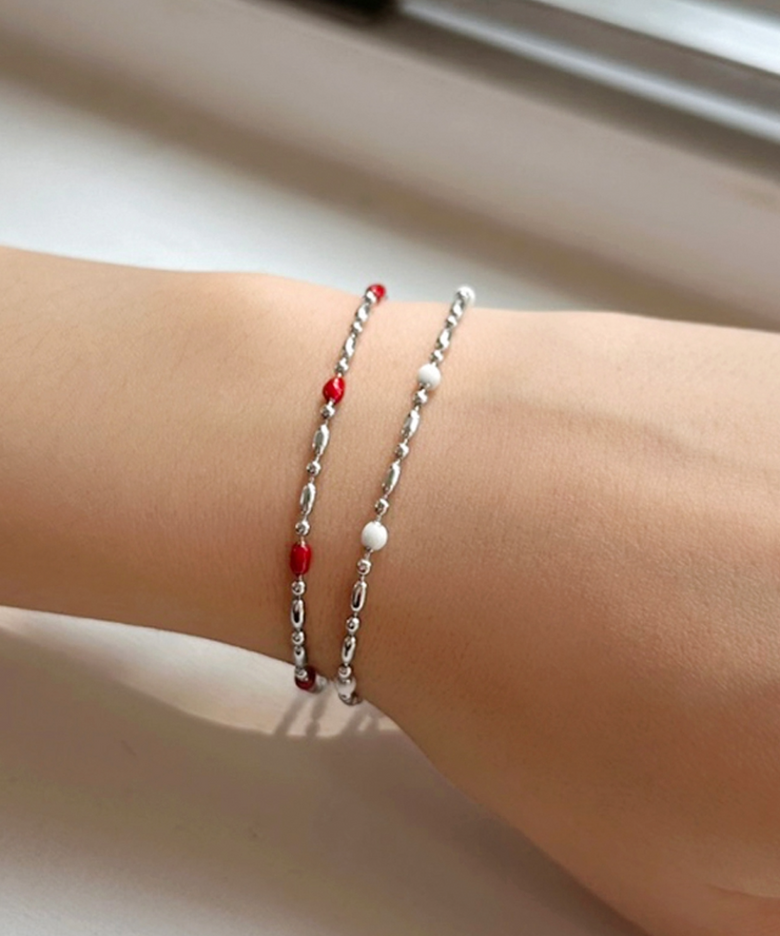 epoxy dotted line bracelet (2colors)