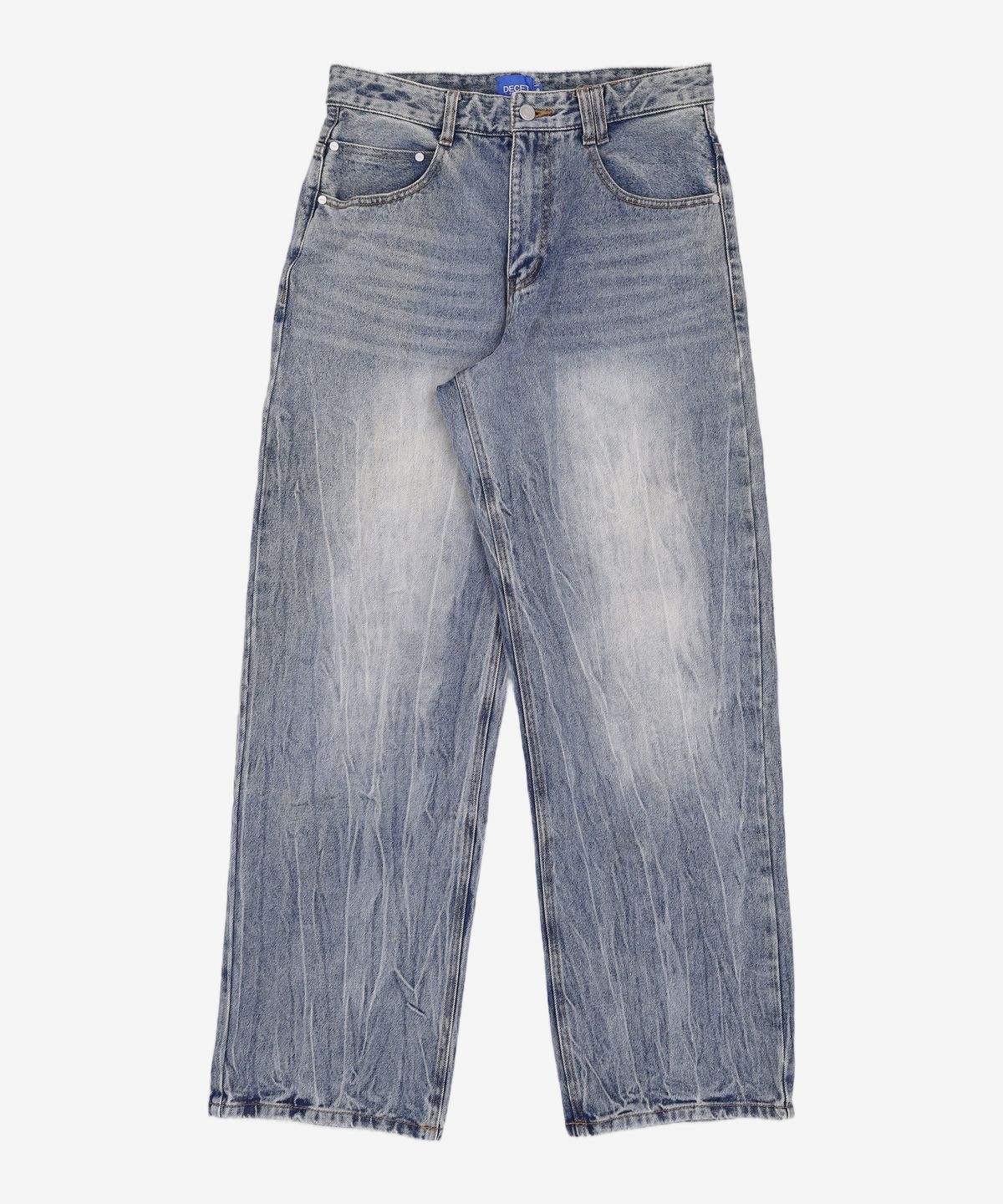 데케트(DECET) Mid Rise Wide Jeans DCPT027BlueCenter 30