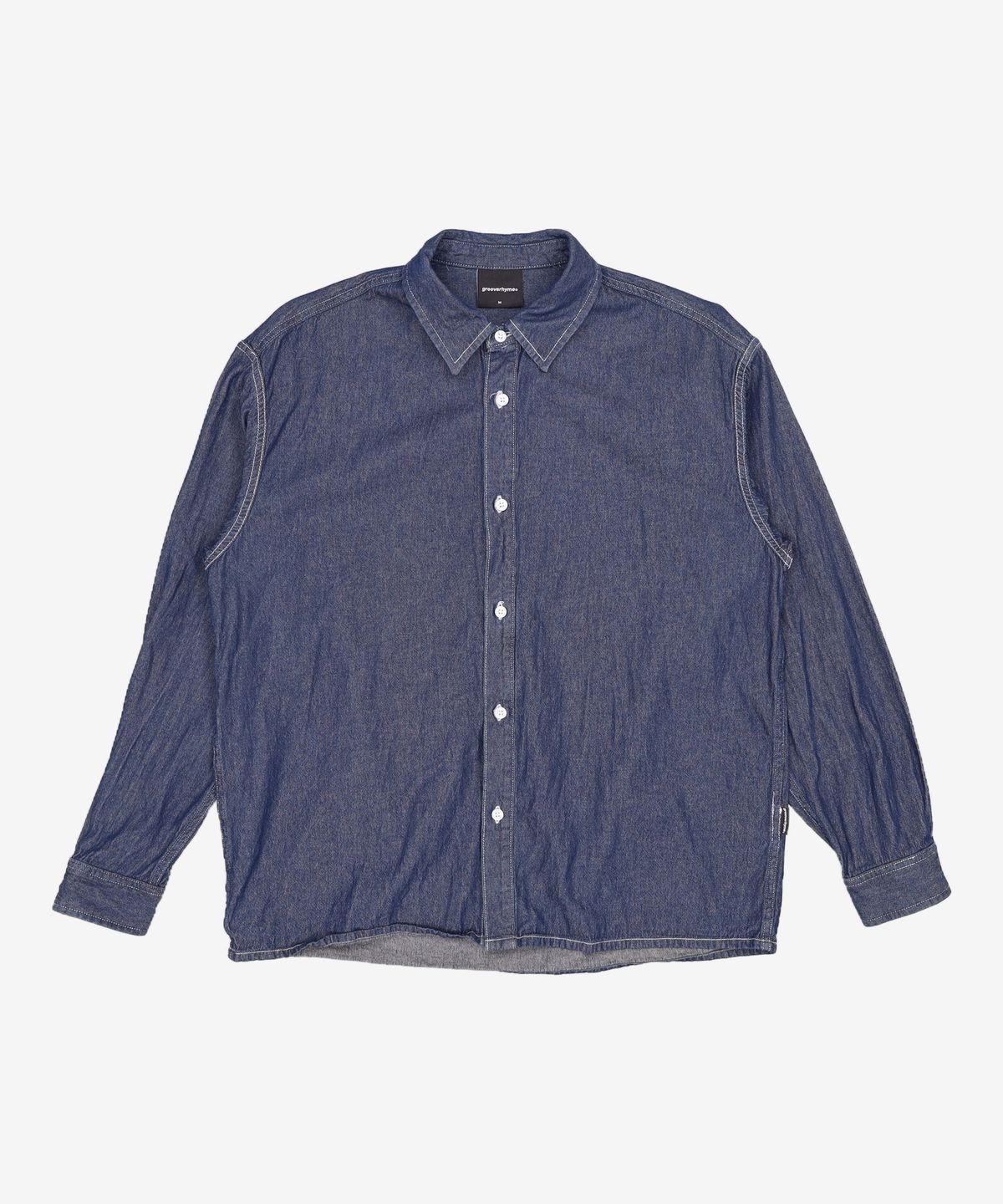 그루브라임(GROOVE RHYME) DECENT DENIM SHIRTS (DARK BLUE) [LRSFCSD763M] M