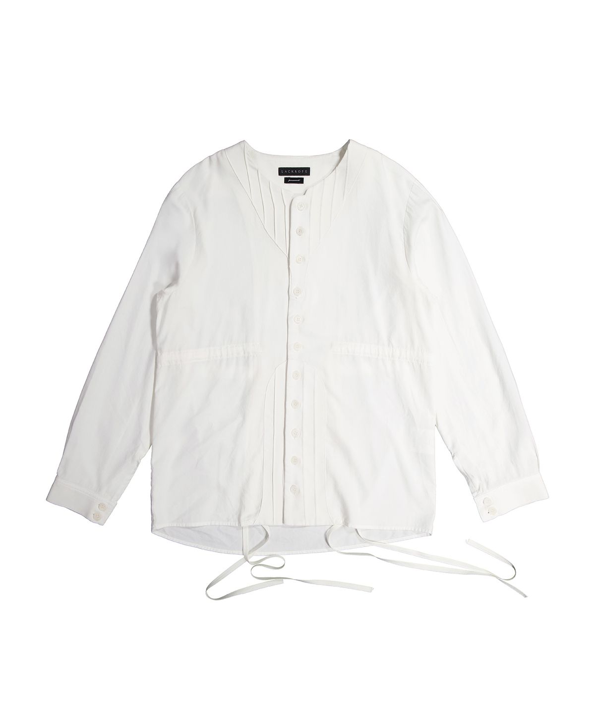 래크로프(LACKROPE) TIE TUNIC SHIRT - WHITE