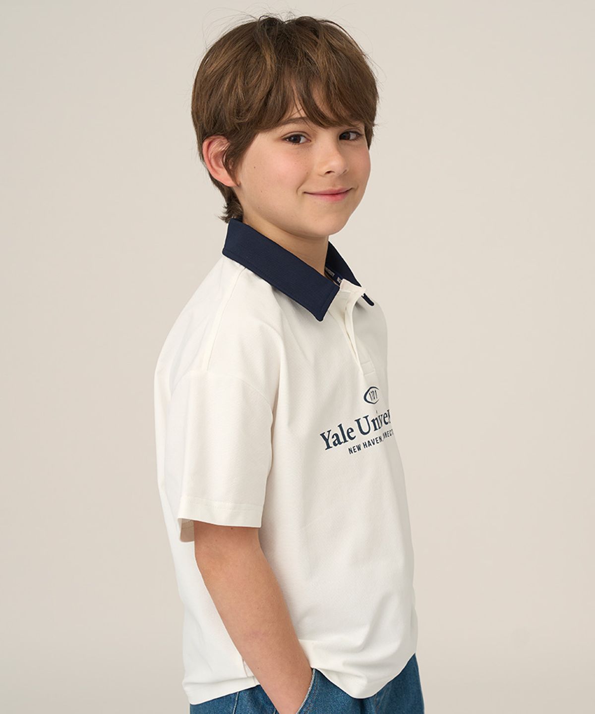예일키즈(YALE KIDS) PK 카라포인트 하프 셔츠 A5M028