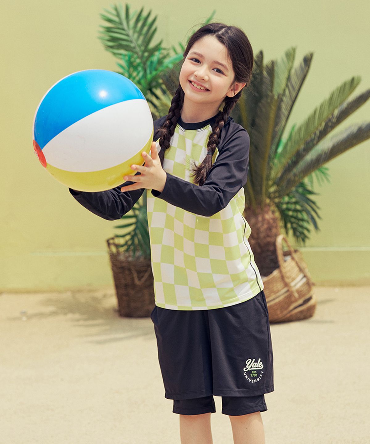 예일키즈(YALE KIDS) 블로킹 래쉬가드 셋업 A5M044